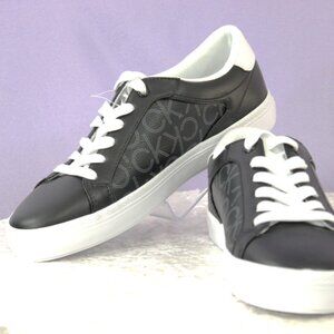 Calvin Klein Black & White Low Top Sneakers NWOT Size 7